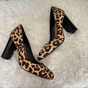 Donald Pliner Women’s Hadley Calf Hair Block Heel Pump animal print sz 8.5M